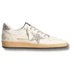 Women’s Ball Star in silver glitter with ice-gray suede inserts