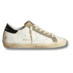 Women's Super-Star with gray suede star and pink leather heel tab