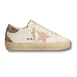 Hi Star in white leather with pink suede star and pink glitter heel tab