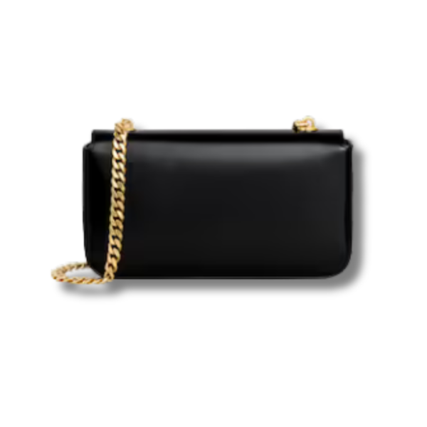 CHAIN SHOULDER BAG CLAUDE IN shiny calfskin